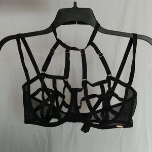Black cage bra